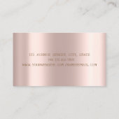 エレガントグリッターフェザー公証人バラ金ゴールド 名刺 (裏面)