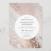 エレガントグリッターブライダルシャワー 招待状 (正面/裏面)