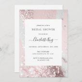 エレガントグリッターブライダルシャワー 招待状 (正面/裏面)