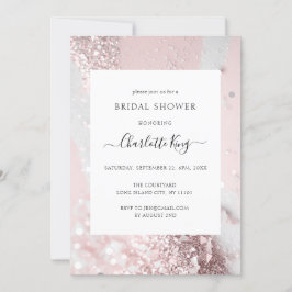 エレガントグリッターブライダルシャワー 招待状