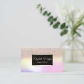 エレガントグリッターホログラフィグラデーションックフレーム 名刺 (スタンド正面)