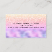 エレガントグリッターホログラフィックフレーム《写真》ぼけ味 名刺 (裏面)