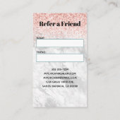 エレガントグリッターマーブルサロンスパ参照バス 名刺 (裏面)