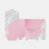 エレガントグリッターモダンブライダルシャワージェシェンクシャ フェイバーボックス (折り畳みなし)