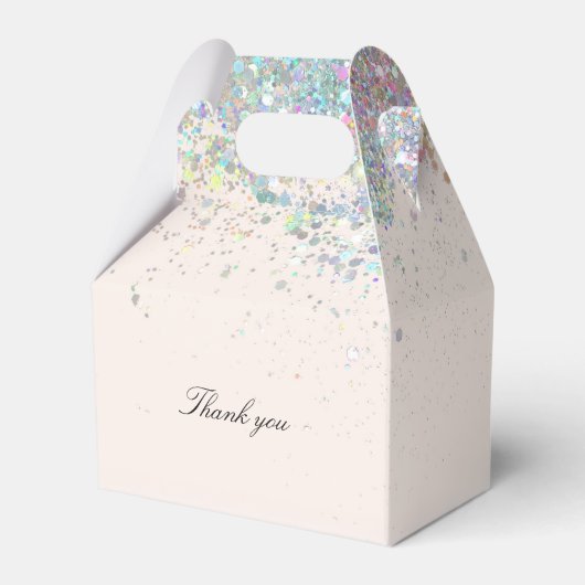 エレガントグリッターモダンブライダルシャワージェシェンクシャ フェイバーボックス (裏面サイド)