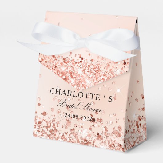 エレガントグリッターモダンブライダルシャワージェシェンクシャ フェイバーボックス (正面サイド)