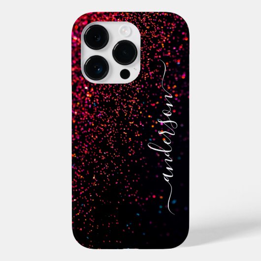 エレガントグリッターモノグラムの名 Case-Mate iPhoneケース (裏面)