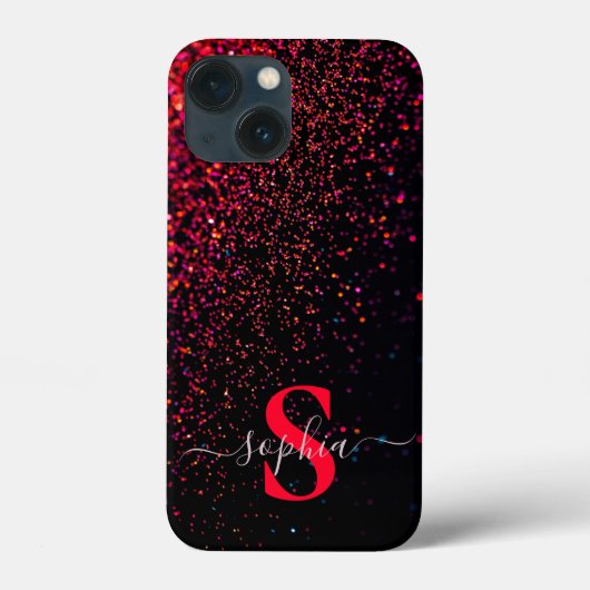 エレガントグリッターモノグラムの名 Case-Mate iPhoneケース (裏面)