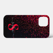 エレガントグリッターモノグラムの名 Case-Mate iPhoneケース (裏面 (横))