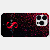 エレガントグリッターモノグラムの名 Case-Mate iPhoneケース (裏面 (横))