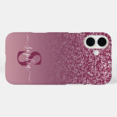 エレガントグリッターモノグラムの名 Case-Mate iPhoneケース (裏面 (横))