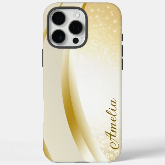 エレガントグリッターモノグラムの名 Case-Mate iPhoneケース (裏面)