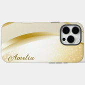 エレガントグリッターモノグラムの名 Case-Mate iPhoneケース (裏面 (横))