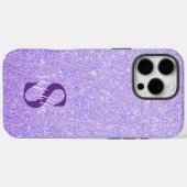 エレガントグリッターモノグラムの名 Case-Mate iPhoneケース (裏面 (横))