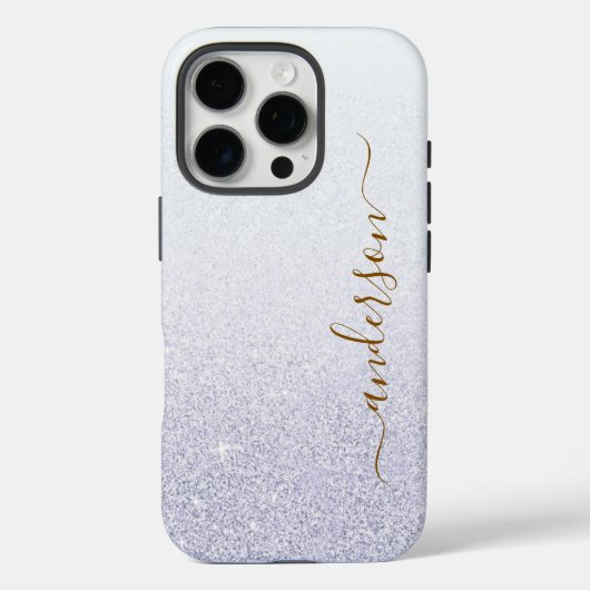 エレガントグリッターモノグラムの名 Case-Mate iPhoneケース (裏面)