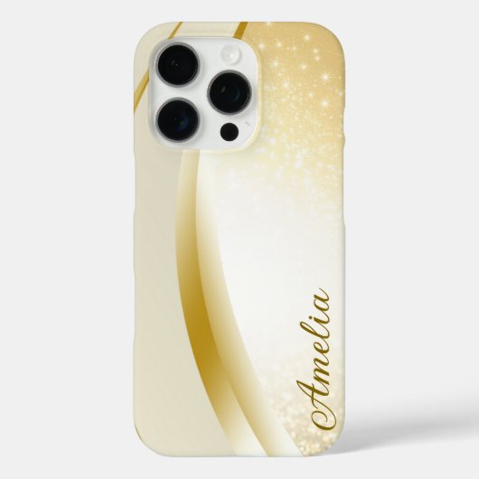 エレガントグリッターモノグラムの名 Case-Mate iPhoneケース (裏面)