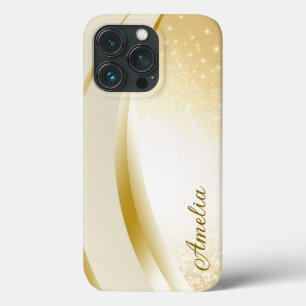 エレガントグリッターモノグラムの名 iPhone 13 PROケース