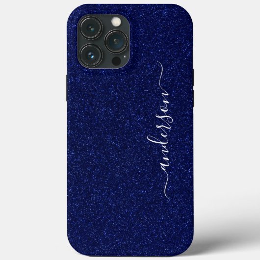 エレガントグリッターモノグラムの名 Case-Mate iPhoneケース (裏面)