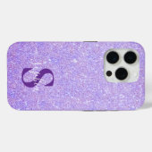 エレガントグリッターモノグラムの名 Case-Mate iPhoneケース (裏面 (横))