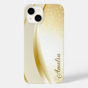 エレガントグリッターモノグラムの名 Case-Mate iPhone 14ケース