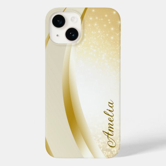 エレガントグリッターモノグラムの名 Case-Mate iPhoneケース (裏面)