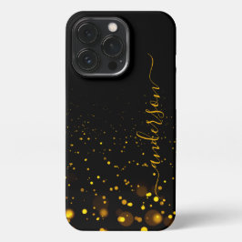 エレガントグリッターモノグラムの名 iPhone 13 PROケース