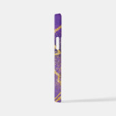 エレガントグリッターモノグラムの名 iPhoneケース (右側面)