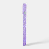 エレガントグリッターモノグラムの名 iPhone 15ケース (左側面)