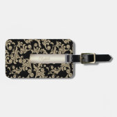 エレガントグリッター旋回 – パーソナライズされた ラゲッジタグ (正面横)