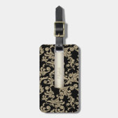 エレガントグリッター旋回 – パーソナライズされた ラゲッジタグ (正面縦)