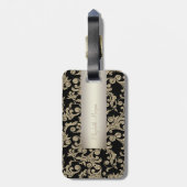 エレガントグリッター旋回 – パーソナライズされた ラゲッジタグ (裏面縦)