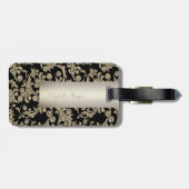 エレガントグリッター旋回 – パーソナライズされた ラゲッジタグ (裏面横)