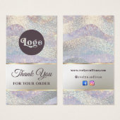 エレガントグリッター水カラー波パッケージ挿入 (正面&裏面)