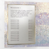 エレガントグリッター水彩三折パンフレット 三つ折りカード (内部最初)