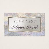 エレガントグリッター水彩波アポイントメントカード (正面)