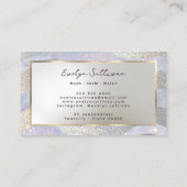 エレガントグリッター水彩波ロイヤリティカード 名刺 (裏面)