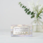 エレガントグリッター水彩波ロイヤリティカード 名刺 (スタンド正面)