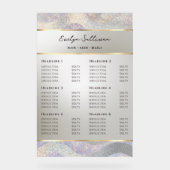 エレガントグリッター水彩波価格リスト アクリルサイン (正面)