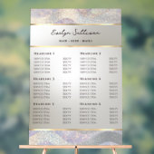 エレガントグリッター水彩波価格リスト アクリルサイン (ニュートラル)