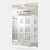 エレガントグリッター水彩波価格リスト アクリルサイン (傾斜)