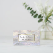 エレガントグリッター水彩画の名刺 名刺 (スタンド正面)