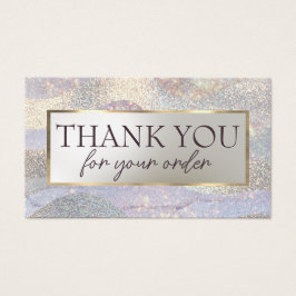 エレガントグリッター水色波割引カード