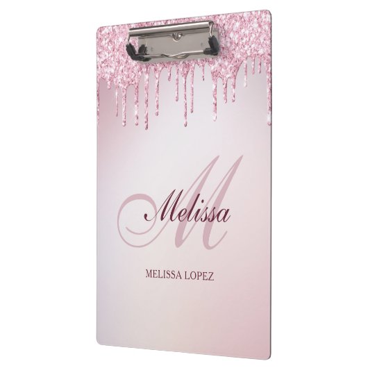 エレガントグリッター点滴トレンディー クリップボード (左)