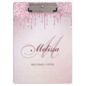 エレガントグリッター点滴トレンディー クリップボード (正面)