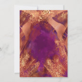 エレガントグリッター紫イスラム結婚教徒 招待状 (裏面)