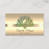 エレガントグリッター蓮の花メイクアップ 名刺 (正面)