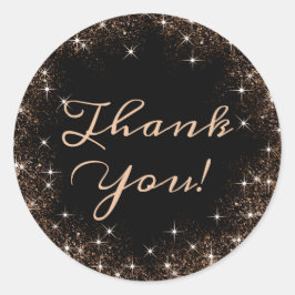 エレガントグリッター製品パッケージありがとうご覧ラベル ラウンドシール