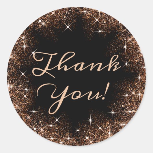 エレガントグリッター製品パッケージありがとうご覧ラベル ラウンドシール (正面)