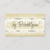 エレガントグリッター製品ラベルライト金ゴールドアイボリー 名刺 (正面)