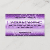 エレガントグリッター製品ラベル紫ラベンダー 名刺 (裏面)